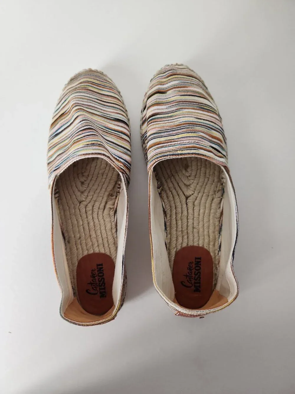 MISSONI Castaner Multicolor stripes espadrilles flats women's shoes 11 US  41 EU